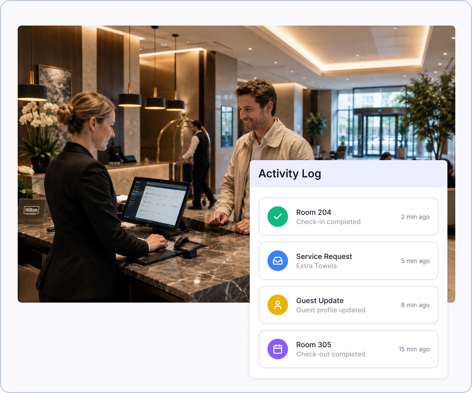 Integrated Front Desk Log