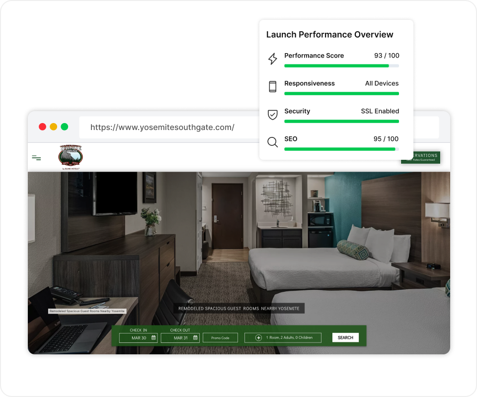 Hotel Website Launch