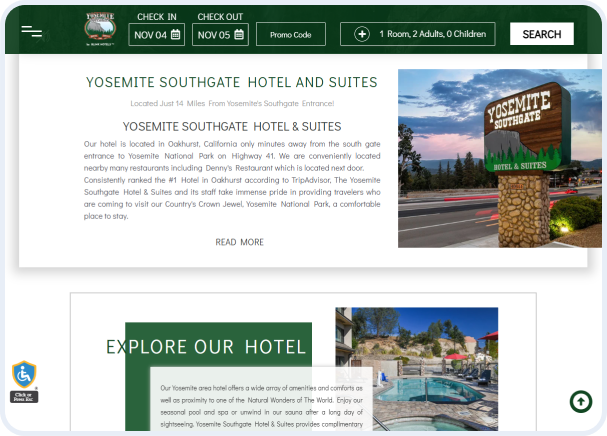 Hotels Website Powered by INNsight