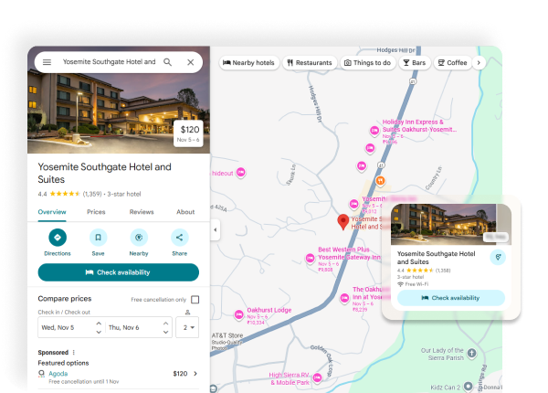 Hotels on Google Search & Maps