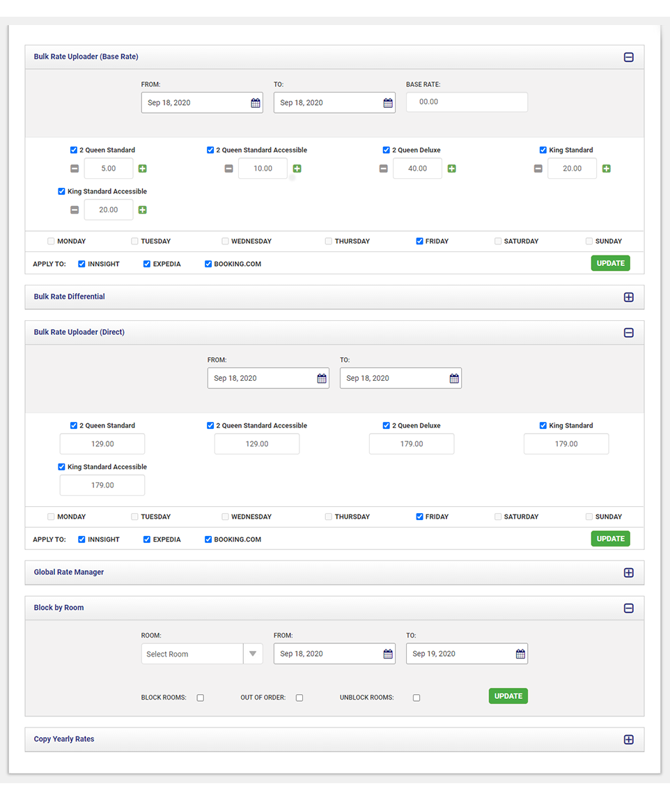 Hotel PMS Taxes, Fees, and Minimum Stays