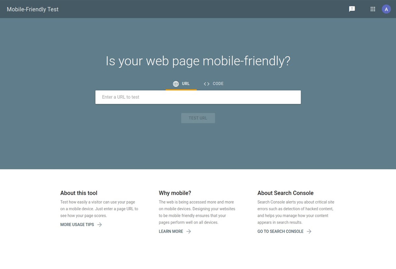 Google Mobile Friendly Test Tool