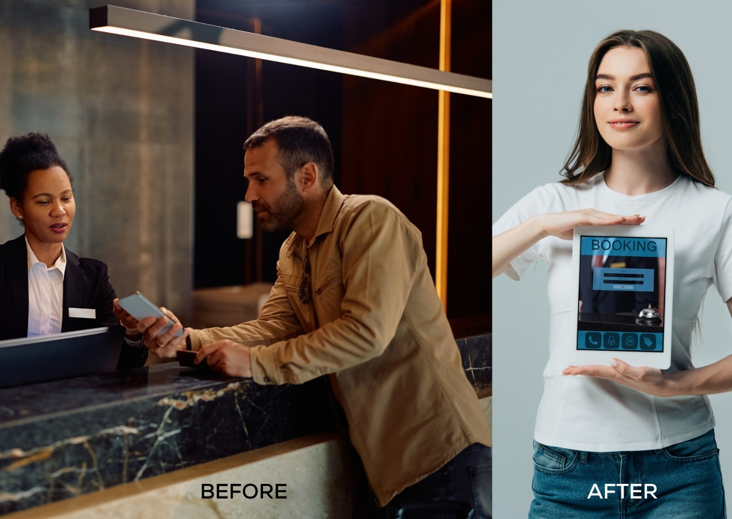 before after