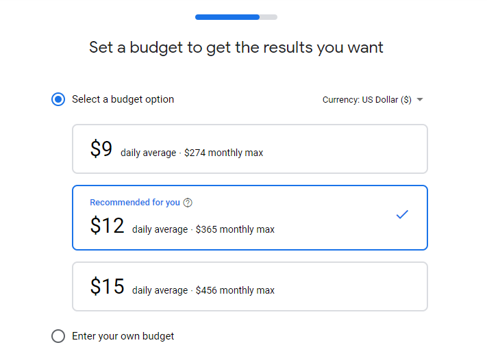 Set your budget