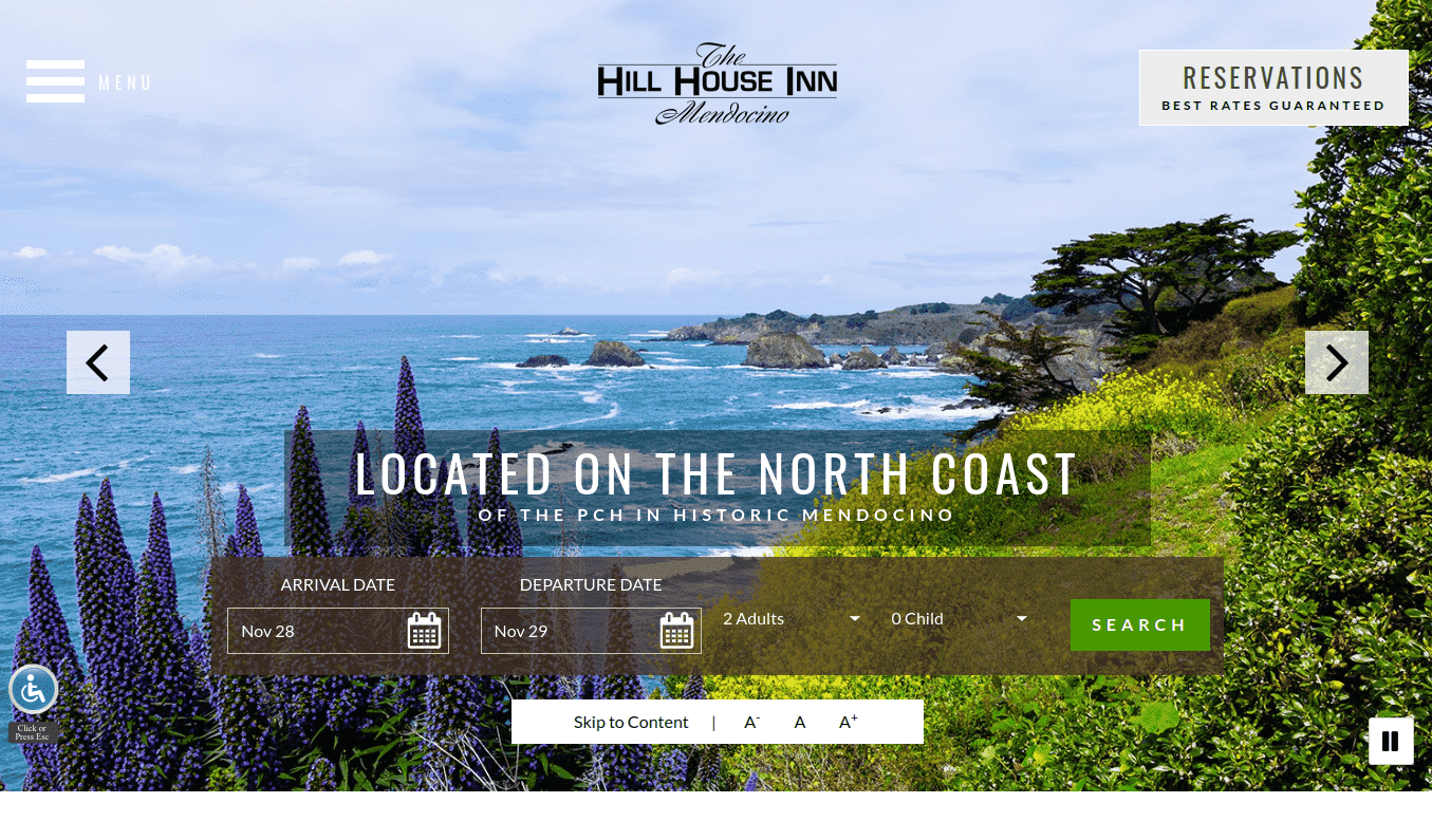 Hill House Inn Homepage