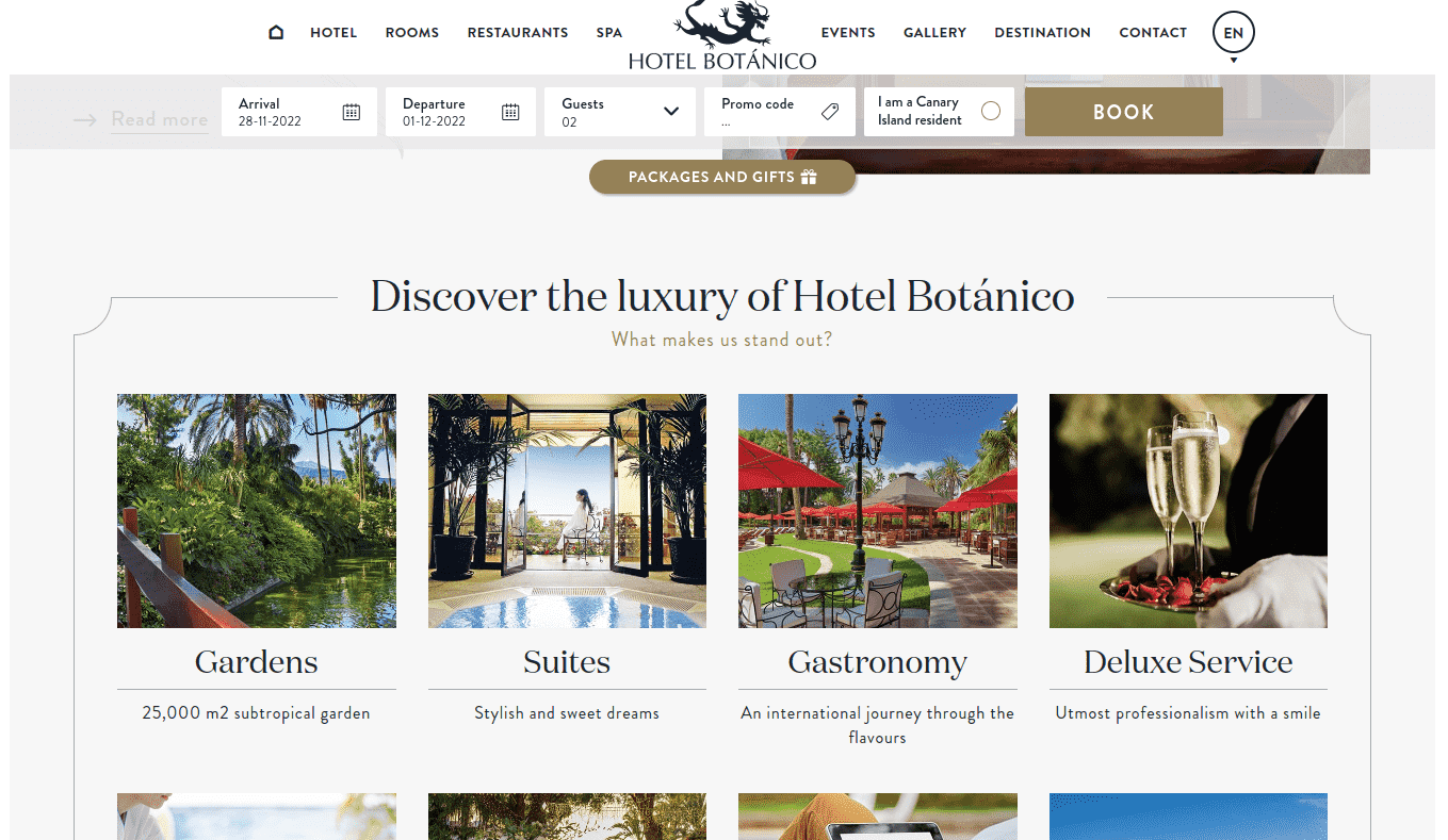 Hotel Botanico Amenities