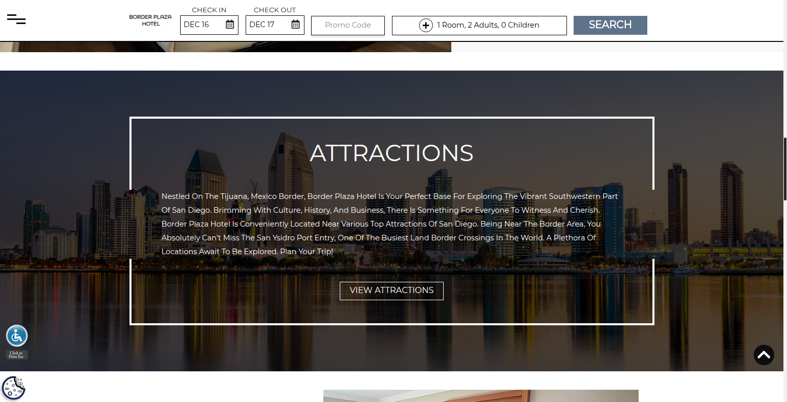 Border Plaza Hotel Website