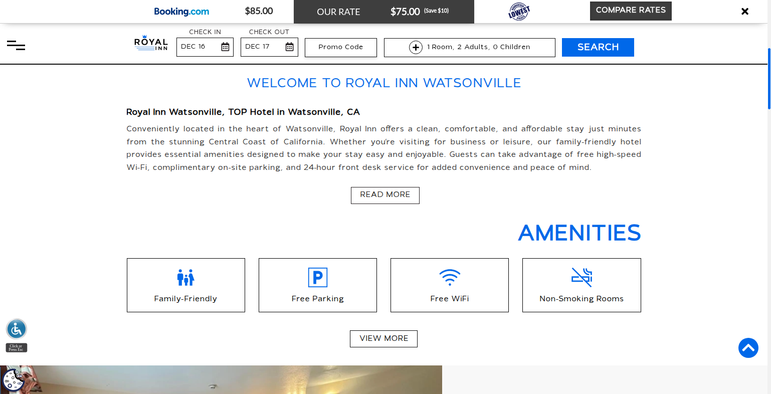 Royal Inn Watsonville Website